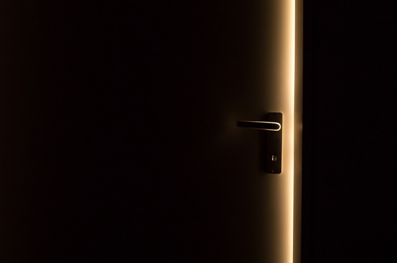 door opens